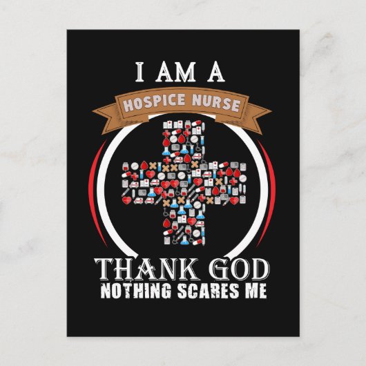 Ik ben een verpleegster, godzijdank... niets maakt briefkaart (Voorkant)