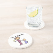 Ik ben een verpleegster T-shirts en geschenken Zandsteen Onderzetter (Zijkant)