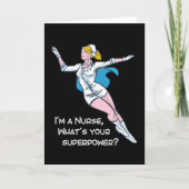 Ik ben een verpleegster wat je superkracht is kaart (Voorkant)