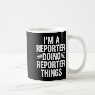 Ik ben een verslaggever die grappige journalistiek koffiemok