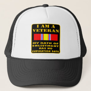 Ik ben een veteraan die mijn eed van inschrijving  trucker pet