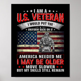 Ik ben een veteraan-eenvormig in Amerika als dat n Poster