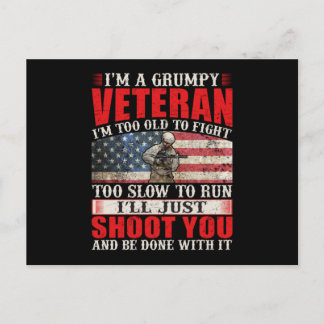 Ik ben een veteraan... ik betreur niets uitnodiging briefkaart
