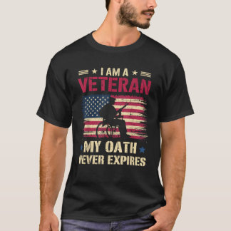 Ik ben een veteraan Mijn eed verloopt nooit Trots  T-shirt