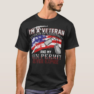 Ik ben een veteraan... mijn oath komt nooit te ver t-shirt