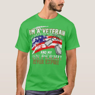 Ik ben een veteraan... mijn oath komt nooit te ver t-shirt
