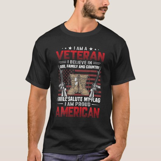 Ik ben een veteraan t-shirt (Voorkant)
