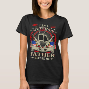 Ik ben een veteraan zoals mijn vader voor me herin t-shirt