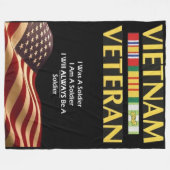 IK BEN EEN VETERAN FLEECE DEKEN (Voorkant (Horizontaal))