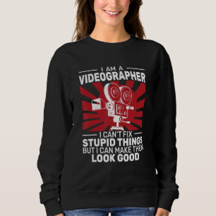 Ik ben een videograaf voor analoge videocamera's v trui