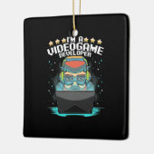 Ik ben een videospelontwikkelaar keramisch ornament (Links)