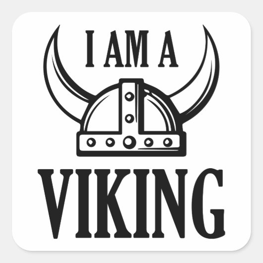 Ik ben een Viking Vierkante Sticker (Voorkant)