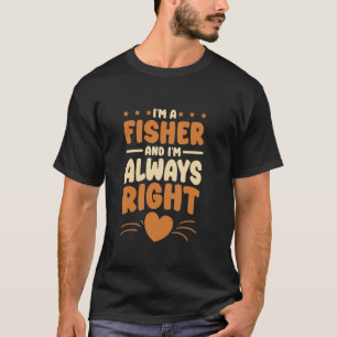 Ik ben een visser ontwerp voor visliefhebber t-shirt