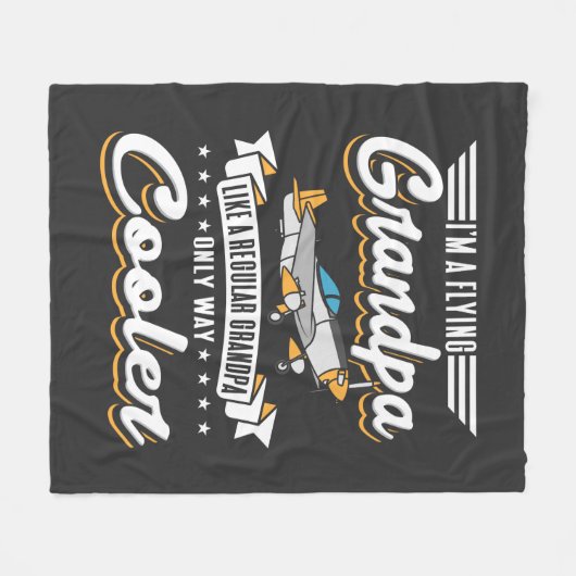 Ik ben een vliegende vliegenvlieger, opa, alleen k fleece deken (Voorkant (Horizontaal))