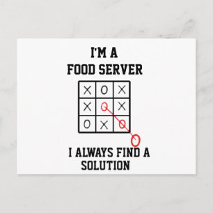 Ik Ben Een Voedsel Server Ik Vind Altijd Een Oplos Briefkaart
