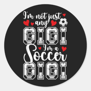Ik ben een voetbal-Gigi van een voetbalspeler Gigi Ronde Sticker