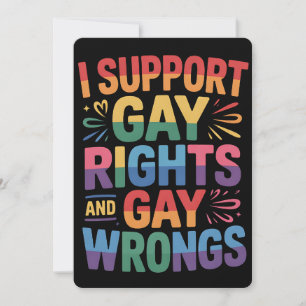 Ik ben een voorstander van homorechten en homoseks kaart