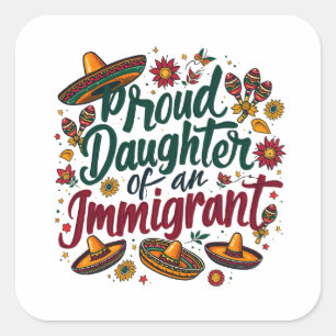 Ik ben een voorstander van vrouwenrechten en vrouw vierkante sticker