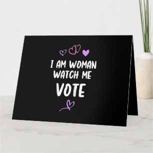 Ik ben een vrouw die mij ziet stemmen kaart