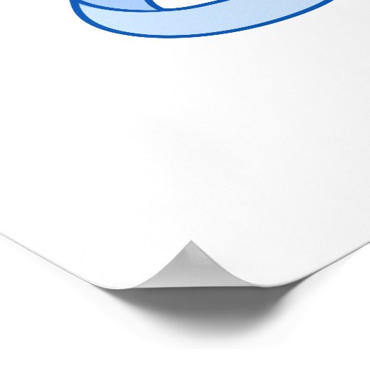 Ik ben een vrouw hier me blauw Poster (Hoek)