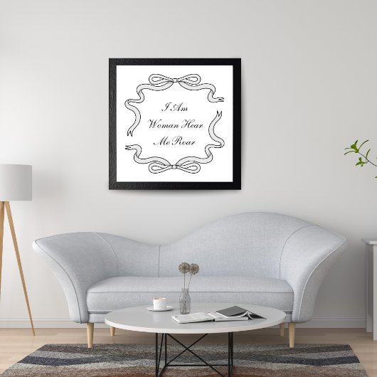 Ik ben een vrouw hier me zwart-wit Poster