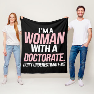 Ik ben een vrouw met een doctoraat grappig PhD Afs Fleece Deken