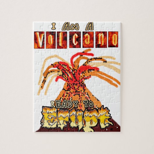 Ik ben een vulkaan klaar om uit te barsten legpuzzel (Verticaal)