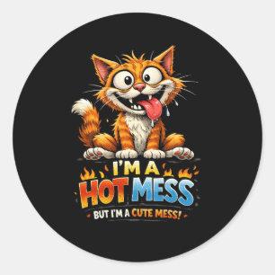 Ik ben een warboel ronde sticker