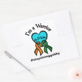 Ik ben een Warrior/Gabby Vierkante Sticker (Envelop)