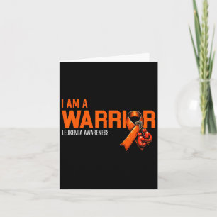Ik ben een Warrior Leukemie Kanker Bewustzijn Boxi Kaart