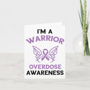 Ik ben een Warrior Overdose Awareness Month Paarse Kaart