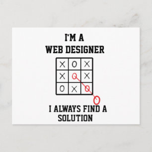 Ik ben een webdesigner, ik vind altijd een oplossi briefkaart