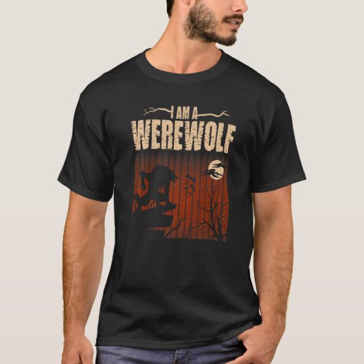 Ik ben een weerwolf voor wolven fans t-shirt (Voorkant)