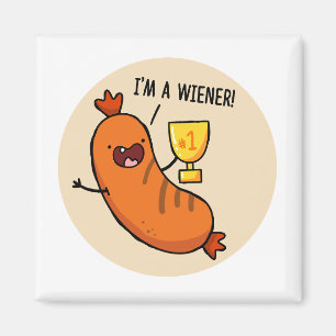 Ik ben een Wiener Hotdog Pun Magnet Magneet