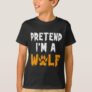 Ik ben een wolf grappig lui Halloween kostuum T-shirt