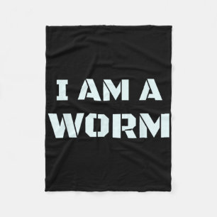 Ik ben een worm in eenvoudig kostuum, gemakkelijk fleece deken
