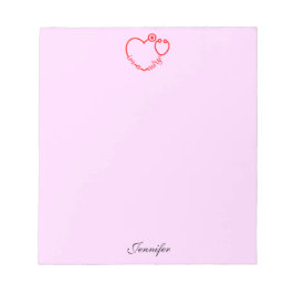 Ik ben een Zuster Stethoscoop Gepersonaliseerde Na Notitieblok