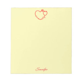 Ik ben een Zuster Stethoscoop Gepersonaliseerde Na Notitieblok