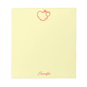 Ik ben een Zuster Stethoscoop Gepersonaliseerde Na Notitieblok