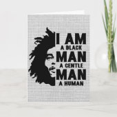 Ik ben een zwart Man Afro Dreads Grey Vaderdag Kaart (Voorkant)