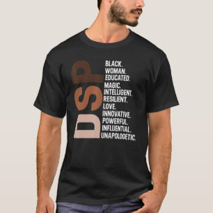 Ik ben een zwarte Dsp verpleegster Afro Woman Blac T-shirt