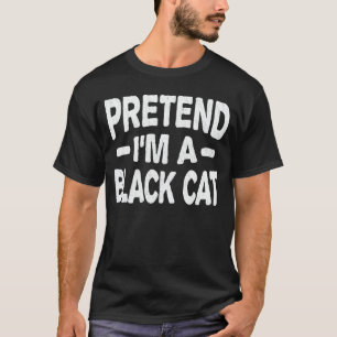 Ik ben een zwarte kat, een klein halloween kostuum t-shirt