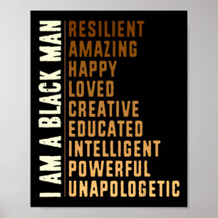 Ik Ben Een Zwarte Man - Black History Month Mannen Poster