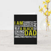 Ik ben een zwarte vader Funny Fathers Day Afro-Ame Kaart (Gele Bloem)