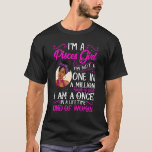 Ik ben een zwarte vrouw van Pisces, februari, dag_ T-shirt