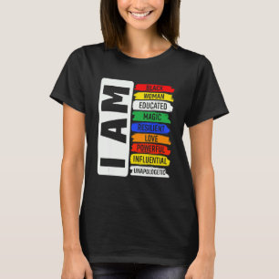 Ik ben een zwarte vrouw zwarte geschiedenis maand  t-shirt