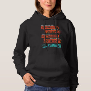 Ik ben een zwembere grappige zwemblageoefening hoodie