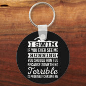 Ik ben een zwemmer sleutelhanger (Voorkant)