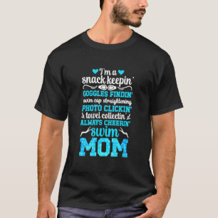 Ik ben een zwemmoeder van een zwemmoeder zwemmende t-shirt