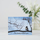 "Ik ben eenzaam zonder jou..." briefkaart (Staand voorkant)